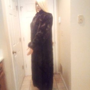 FAUX FUR MINK FULL LENGTH COAT, MONTEREY